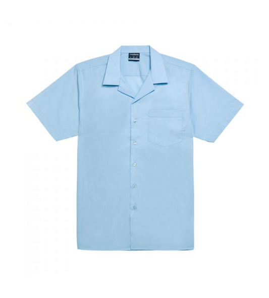 Midford Boys Sky Blue S/S Open Neck Shirt