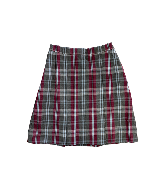 Grey/Maroon Tartan Skirt