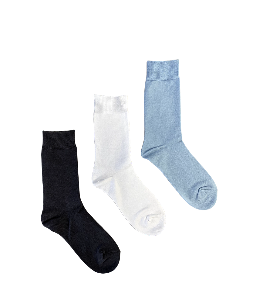 Kids Plain Crew Socks